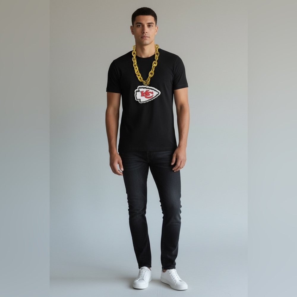 Kansas City Chiefs Big Logo Faux Foam Gold Chain